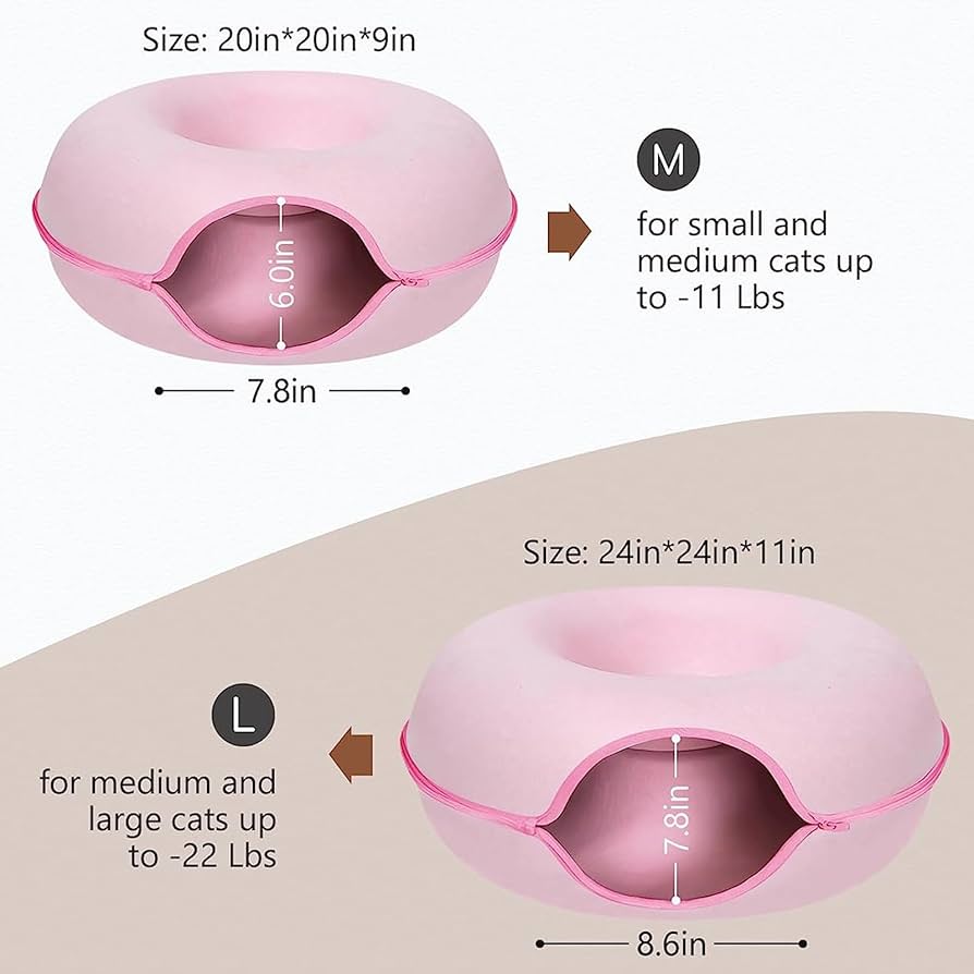 Calming Donut Cat Cave Bed