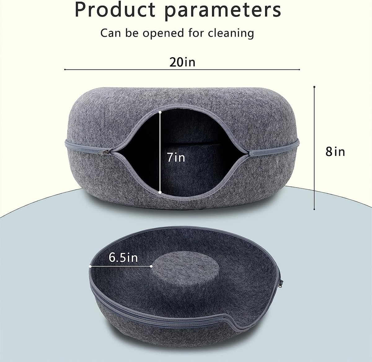 Calming Donut Cat Cave Bed