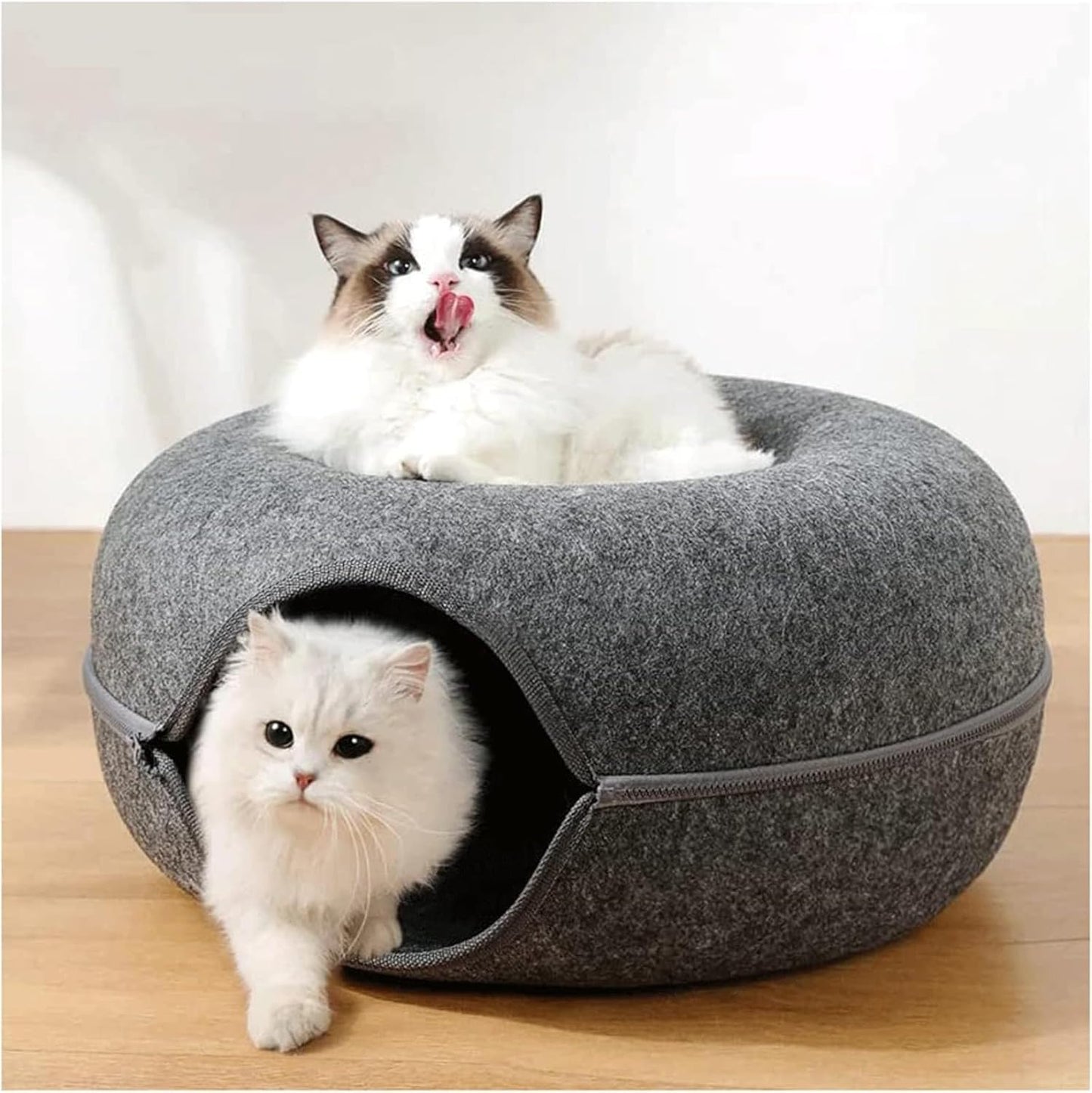 Calming Donut Cat Cave Bed