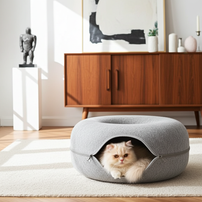 Donut Cat Cave Bed