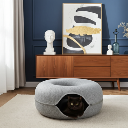 Donut Cat Cave Bed