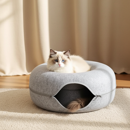 Donut Cat Cave Bed