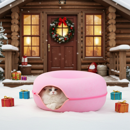 Donut Cat Cave Bed