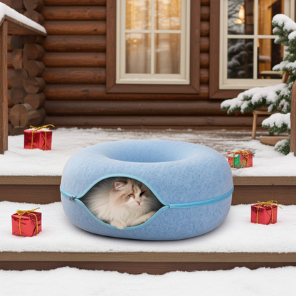 Donut Cat Cave Bed