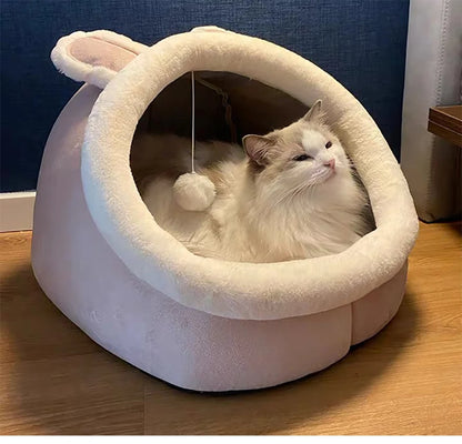 Cute Cat Cave with Pom Pom