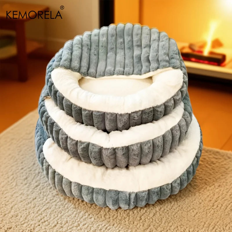 Fluffy Cat Nest with Cover
