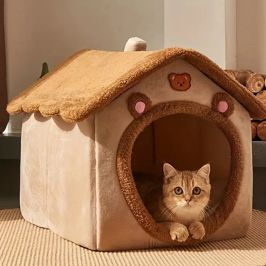 Cozy Cat Gingerbread House