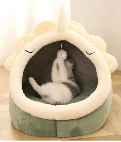 Cute Cat Cave with Pom Pom