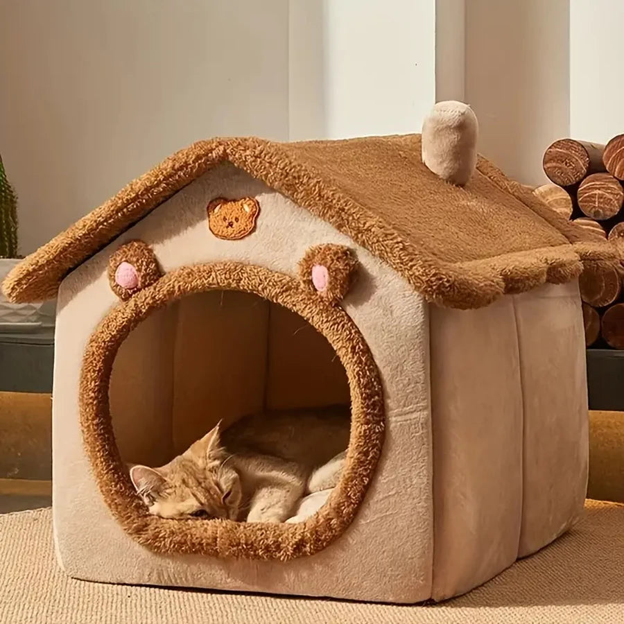 Cozy Cat Gingerbread House