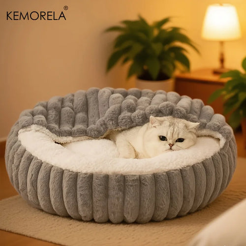Fluffy Cat Nest with Cover