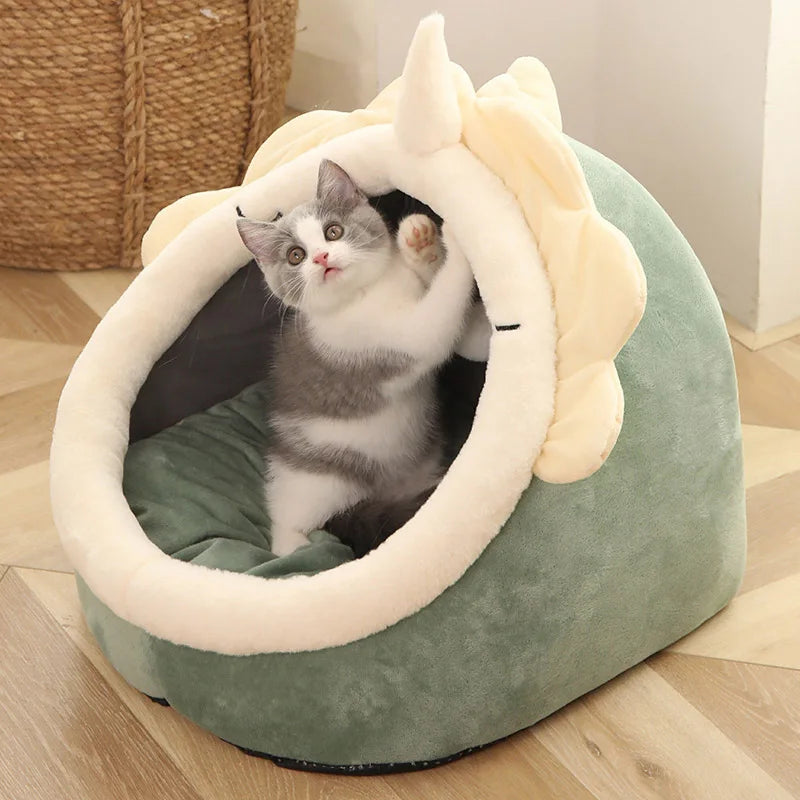 Cute Cat Cave with Pom Pom