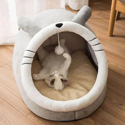 Cute Cat Cave with Pom Pom