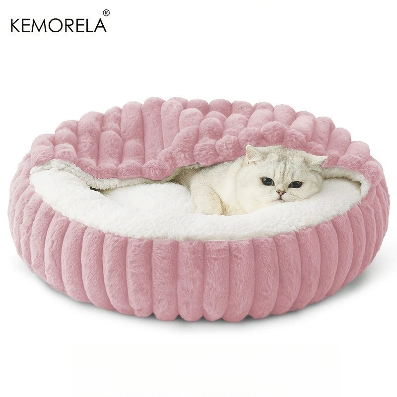 Fluffy Cat Nest with Cover
