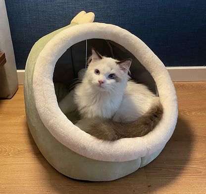 Cute Cat Cave with Pom Pom