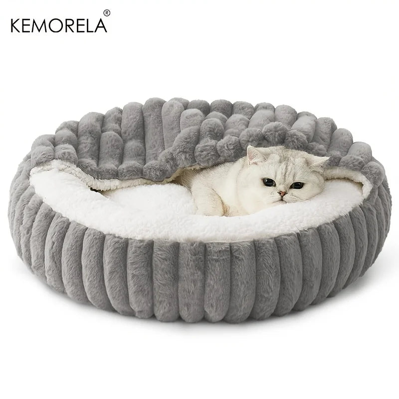 Fluffy Cat Nest with Cover – Cozy Cat Caves
