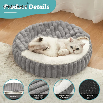 Fluffy Cat Nest with Cover