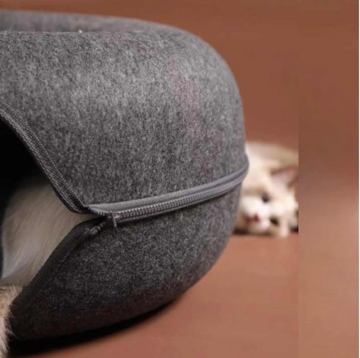 Calming Donut Cat Cave Bed