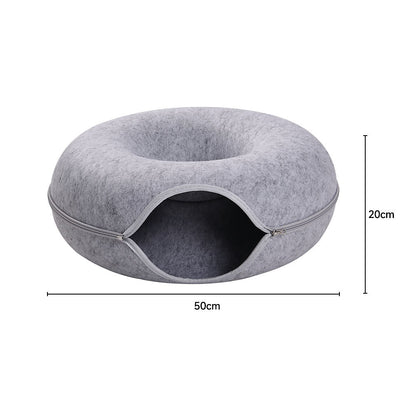 Calming Donut Cat Cave Bed