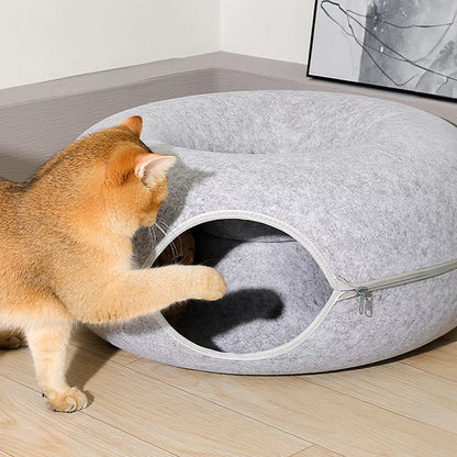 Donut Cat Cave Bed