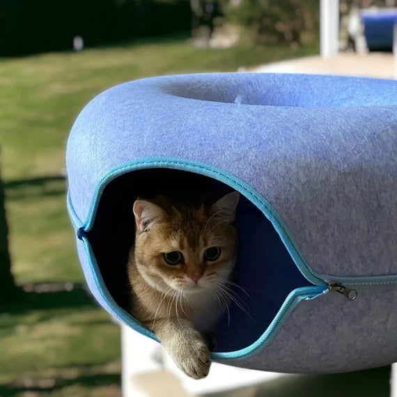 Calming Donut Cat Cave Bed