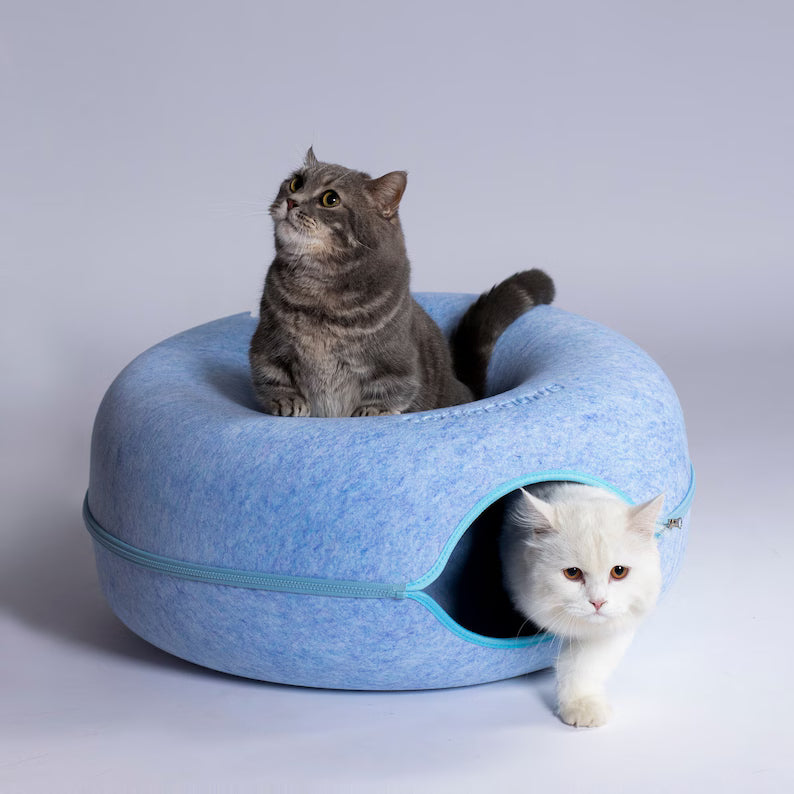 Calming Donut Cat Cave Bed